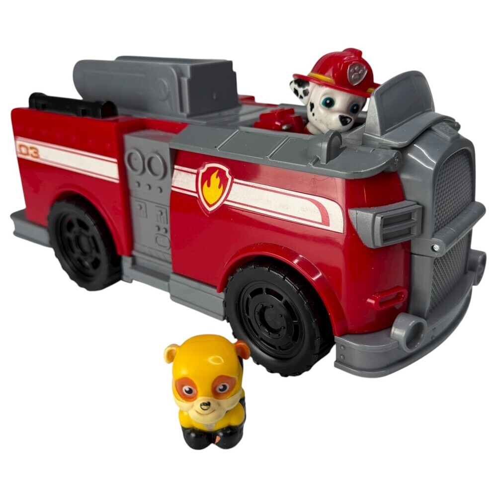 Paw Patrol Marshall Fire Truck Playset with Rubble Figure Rescue Scene Toy Water